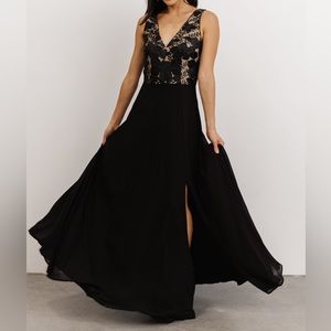 (Black and tan) Kimber Applique gown Baltic born